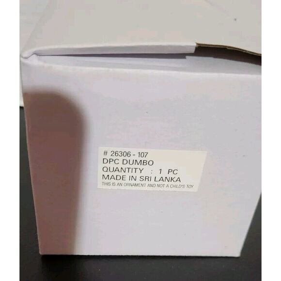 Vtg Grolier Disney Dumbo On Sled Flying Elephant Ornament Porcelain Treasures - Picture 7 of 9